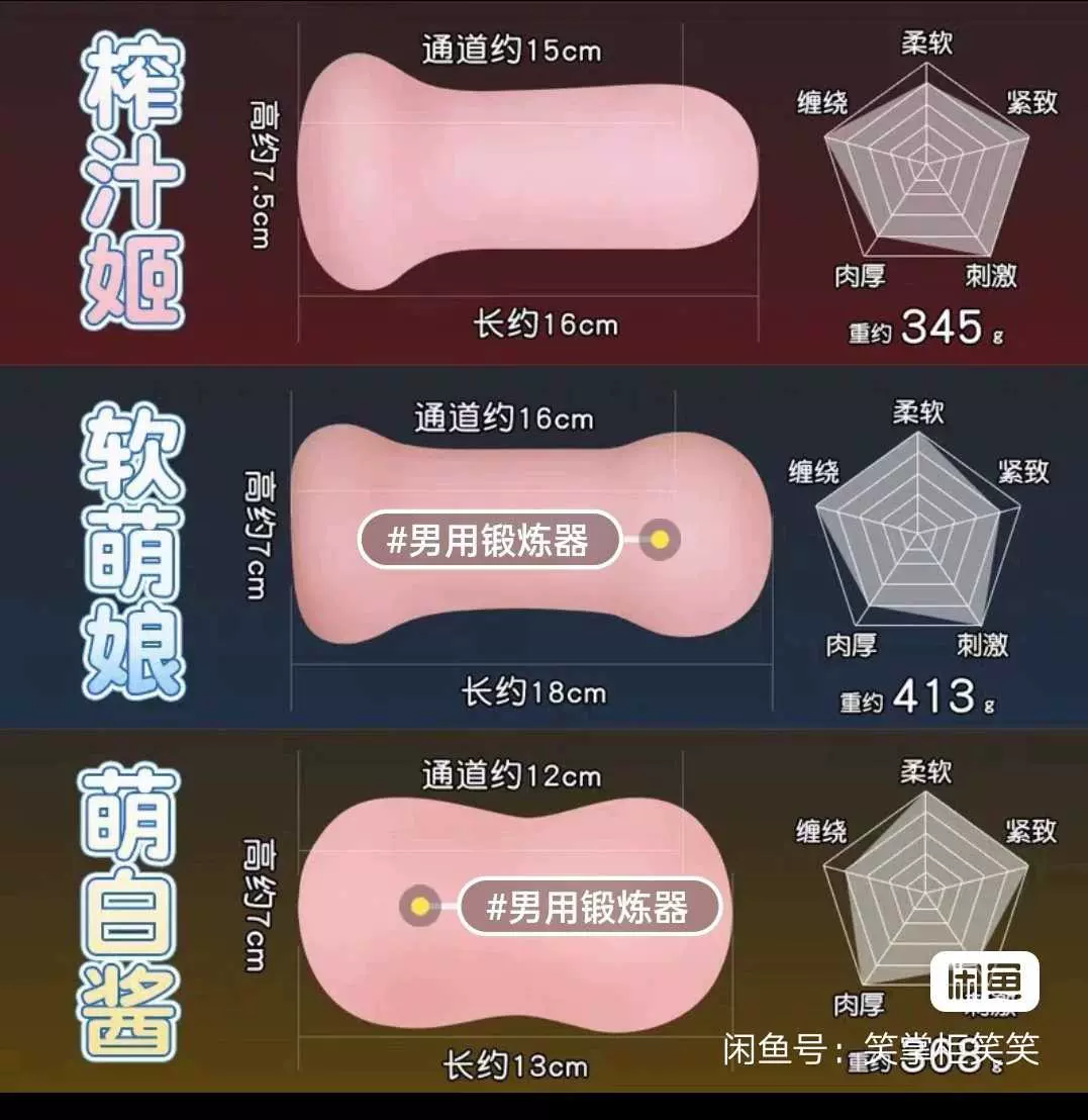 萌白酱 特价包邮低价处理全新未拆封榨汁姬三姐妹男用飞机臀杯