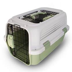 Dog Travel Crate with Skylight, Portable Cage for Rabbits, Dogs, and Cats, Pet Travel Crate
