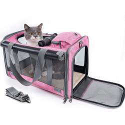 Dog and Cat Carrier, Large Capacity Dog Travel Crate, Portable Folding Pet Carrier, Cat Pet Supplies
