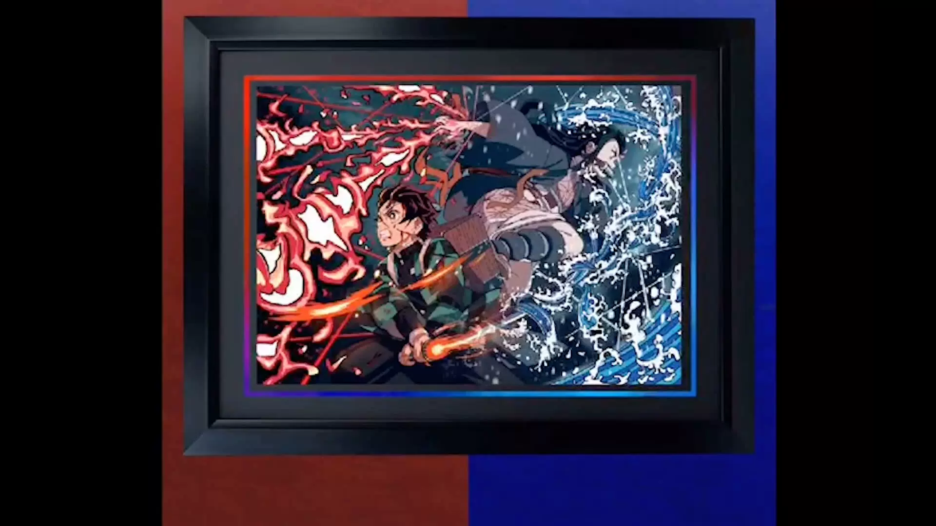 千鸟社鬼灭之刃《兄妹の絆》新一代3D立体装饰画变图水之呼吸-Taobao