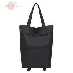 Grocery Bag Foldable Shopping Cart Supermarket Market Portable Trolley Eco-Friendly Wheeled Bag Travel Storage Bag