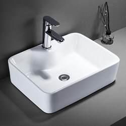 Ceramic Countertop Basin for Home Use, Artistic Basin, Bathroom Sink, Washbasin, Smooth Glazed Surface, Bathroom Ceramic Basin