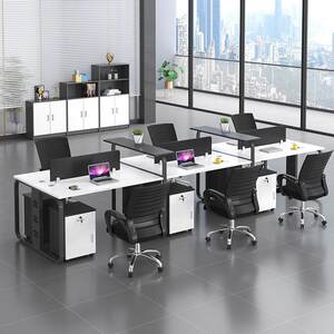 Office furniture staff desk and chair combination simple modern 4/6 staff work computer table four -person station