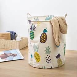 Nordic Fabric Foldable Waterproof Storage Bin Laundry Basket for Clothes Storage Basket Household Toy Laundry Dirty Clothes Hamper