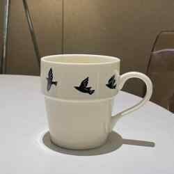 Wilderness Market Bird Mug Ceramic Retro Pattern Thick Niche Water Cup Coffee High Temperature Resistant