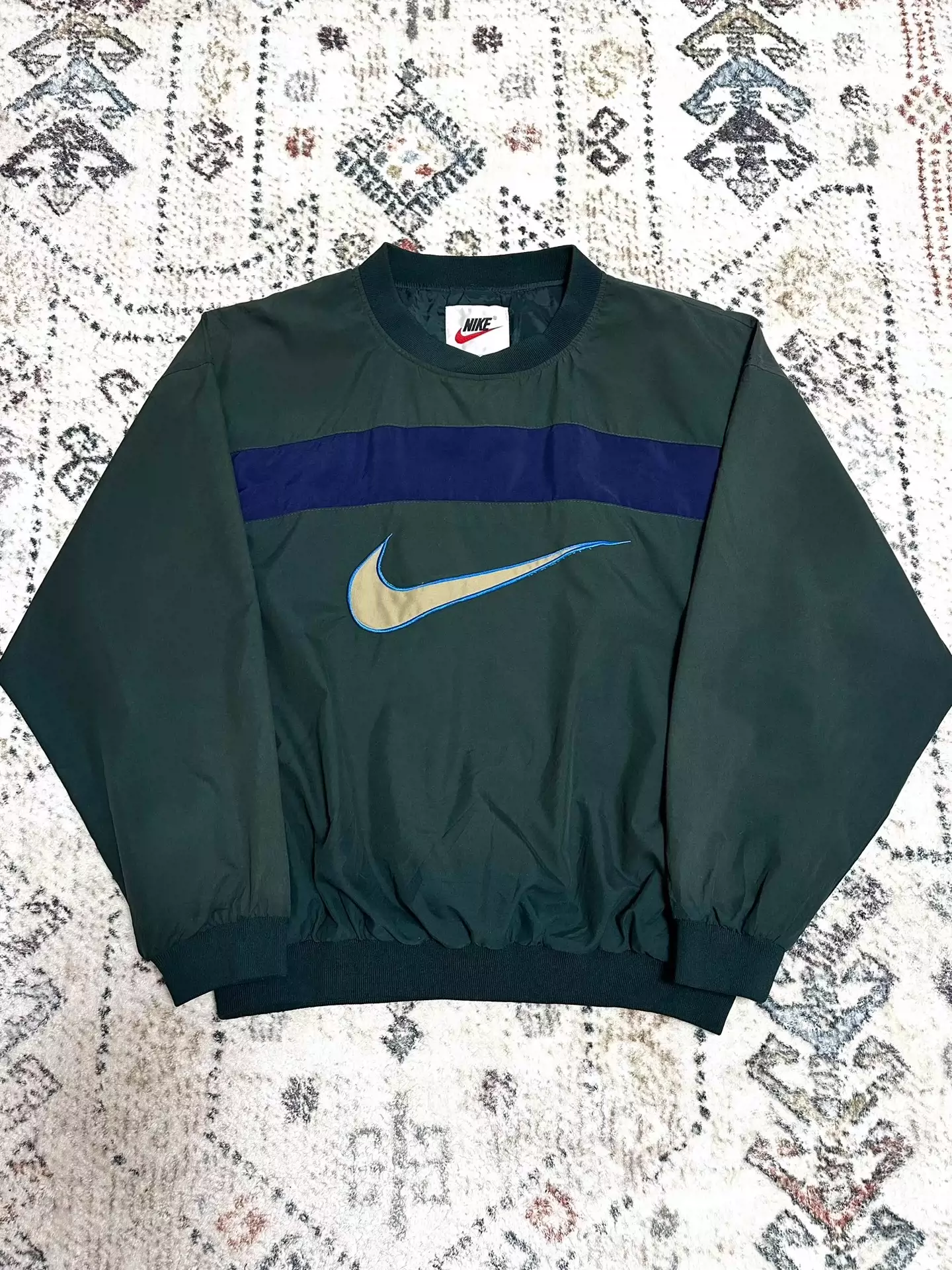 Vintage古着Nike美式复古拼色套头卫衣-Taobao