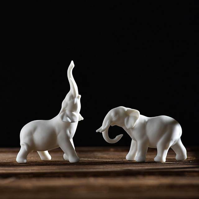 Creative Ceramics Animal Elephant Small Slows Home Horticultural Basin DIY Micro Landscape Scenery Decoration Accessories
