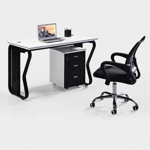 
Staff desk simple screen staff station four or six people computer desk and chair double deck office furniture
