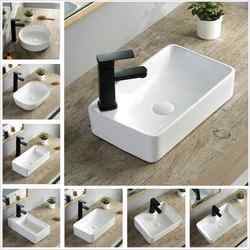 Mini Countertop Ceramic Washbasin, 30cm Basin Specifically for Small Apartments, Bosidun Brand Round and Square Face Wash Basin