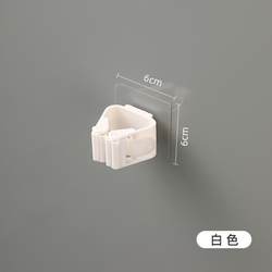 Bathroom hole-punched seamless mop door storage rack