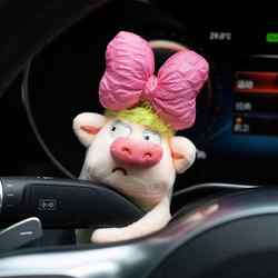 Car Dashboard Co-Pilot Seat Decoration Screen Home Decor Cute Plush Doll Toy Car Interior Accessories for Women