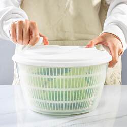 Vegetable Dehydrator, Manual Water Spinner for Home and Commercial Use, Kitchen Vegetable Washing Tool, Fruit Draining Basket, Hand-Cranked