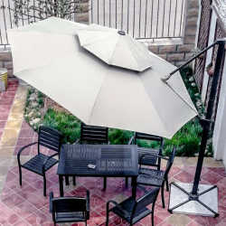 Parasol outdoor courtyard sun umbrella outdoor courtyard awning Roman umbrella commercial white outdoor umbrella courtyard umbrella