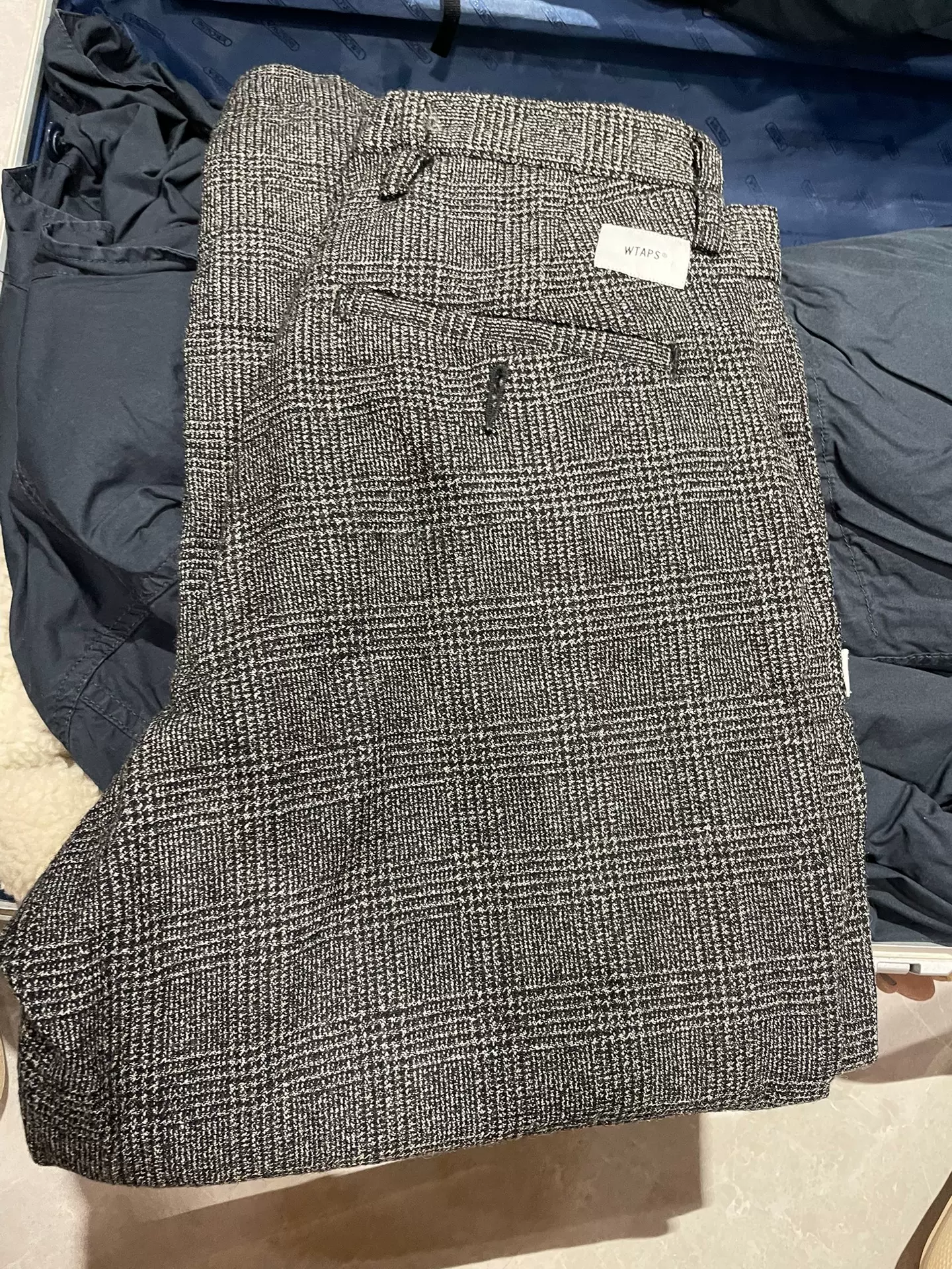 wtaps tuck trousers wool tweed-Taobao