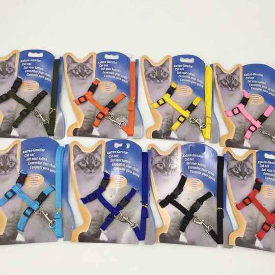 
New direct-selling pet supplies cat traction rope cat rope I-shaped cat walking rope cat chain harness harness cat rope