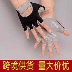 Practice soft kettlebell anti-slip special gloves for women anti-cocooning swaying fitness cycling half-finger rock climbing mountain shooting