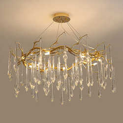 New light luxury crystal lamp living room bedroom chandelier creative personality restaurant bar restaurant crystal chandelier