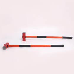 Long-Handled Octagonal Hammer with Large Hammer Head, Plastic-Coated Handle, Anti-Vibration Hammer, Construction Site Hammer, Wall-Breaking Hammer, Square-Head Hammer