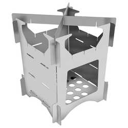 Hot Selling Outdoor Products Camping Portable Stainless Steel Pot Wood Stove Set Cooking Stove Set