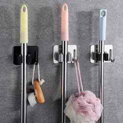Stainless steel mop clip without punching bathroom storage and finishing hooks Powerful mop clips Mat cloth sticky hook buckle