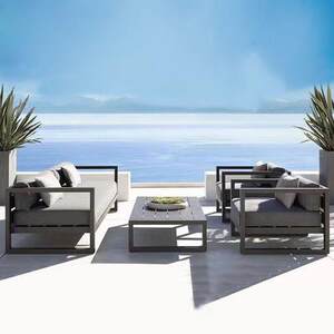 
Outdoor sofa combination outdoor balcony courtyard leisure aluminum alloy office terrace living room waterproof sun protection furniture