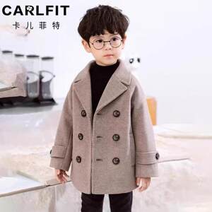 
Calfit boys' woolen coat 2026 autumn and winter thickened medium and large children's windbreaker British style children's woolen coat