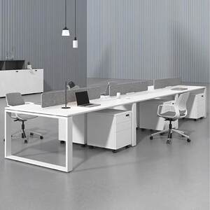 
Office furniture employee desk simple modern screen card work position four manual desk staff desk computer desk