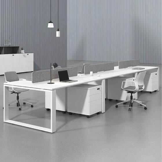 
Office furniture employee desk simple modern screen card work position four manual desk staff desk computer desk