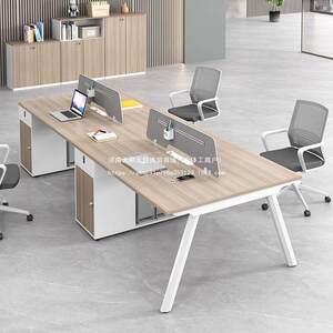 
Office desk and chair combination staff 4 to 6 people simple modern computer desk screen staff deck office furniture
