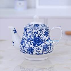 Jingdezhen Large Ceramic Teapot, Modern Restaurant and Home Use Kung Fu Tea Set, Heat-Resistant, with Filter, Blue and White Porcelain Single Pot