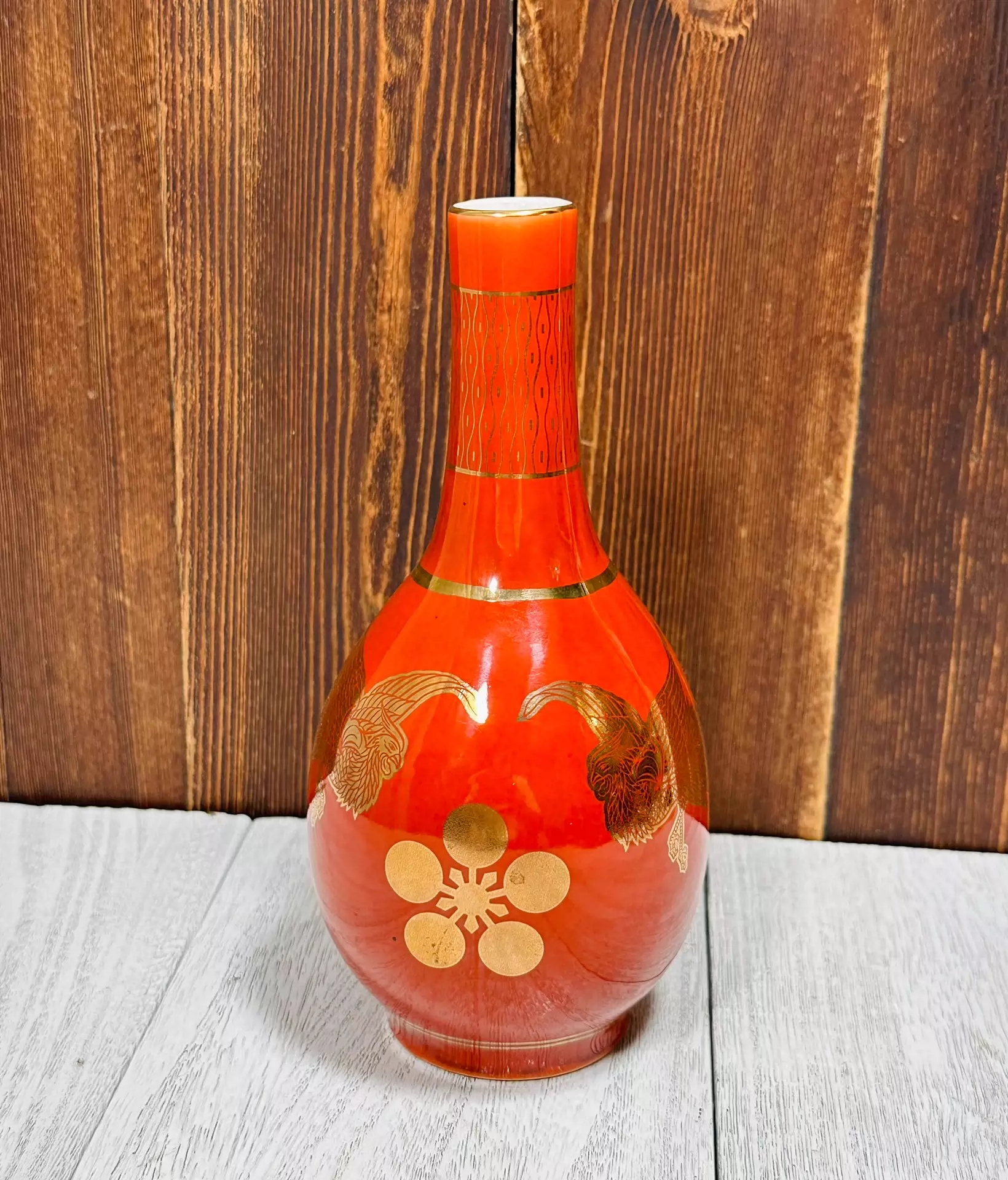 最安値SALE色絵大花瓶 百花図 時代物 工芸品 日本の磁器 色絵