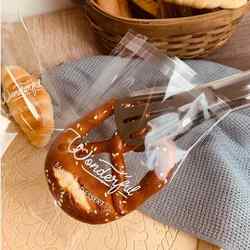 Small Bread Individually Packaged Bags, Transparent English Bread Bags, European Bread, Puffs, Toast, Donuts, Self-Sealing Packaging Bags, Meal Bags