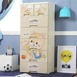 Children's Extra-Large Wardrobe Cartoon Baby Storage Cabinet Drawer-Type Storage Box Plastic Storage Cabinet Home Organizing Box