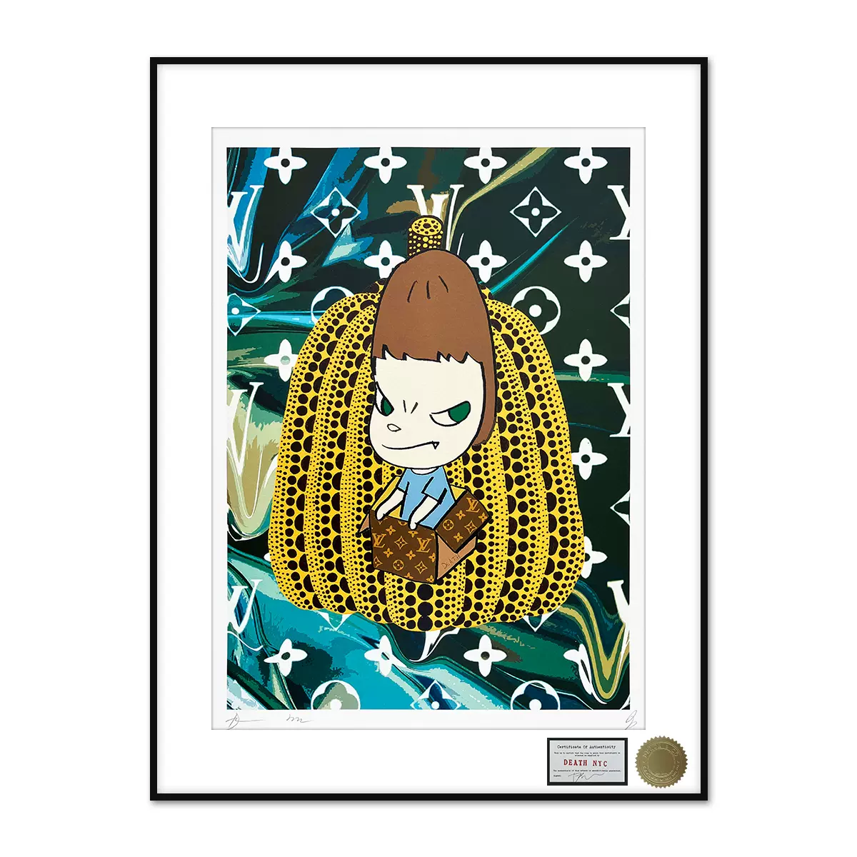 エルヴィス様専用 額装 death nyc 世界限定100枚 奈良美智 草間彌生