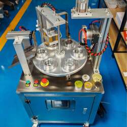 Fully Automatic Small Can Tea Sealing Machine, Instant Noodle Paper Box Aluminum Foil Box Cup Sealing Machine, Small Round Cup Automatic Film Sealing Machine