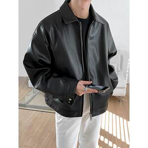 
MRCYC Sexy Leather Jacket Men's Spring New Fashion Korean PU Leather Casual Baseball Jacket