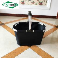 2019 Vegetable Basket Picnic Tote Basket Portable Eco-Friendly Picnic Basket Canvas Oxford Cloth Shopping Basket Foldable for Grocery Shopping