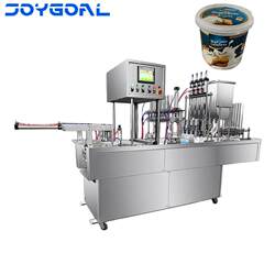 Fully Automatic Yogurt Jelly Popcorn Canning and Cup Filling Machine, Bean Paste Sauce Honey Cup Box Filling and Sealing Machine