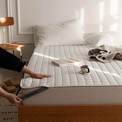 Simple Style Jacquard Brushed Quilted Cotton Cloud Soft Mattress High-Density Cloud Velvet Thin Mattress Protector Dirt-Resistant Pad Bedroom Protection Pad