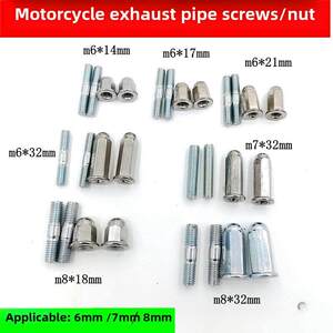 Scooter Motorcycle Haomai GY6 Exhaust Pipe Screw Nut 6mm 7mm 8mm CG125 Exhaust Pipe Screw