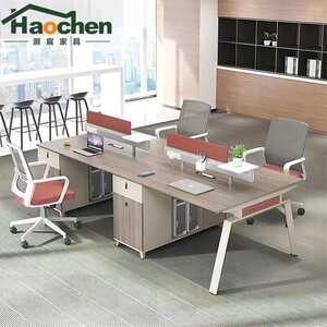 Staff office desk chair combination employee seat screen locker 4 person 6 person simple modern desk office furniture