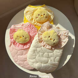 Cute Duckling Plush Toy Vest Pet Clothing Dog Autumn and Winter Clothing Cotton-Padded Warm Winter Vest for Cats and Dogs