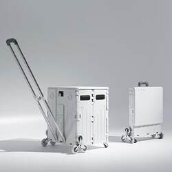 Trendy Portable Folding Shopping Cart for Groceries and Parcel Delivery, Hand-Pulled Trolley