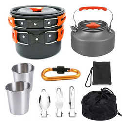 Hot Selling Outdoor Products Camping Picnic Pot Set Portable Picnic Tableware Set Cookware Combination Pot