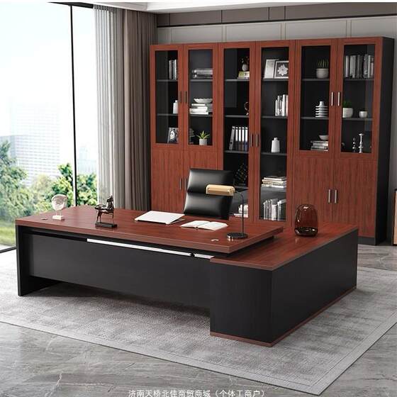 Boss's desk, office desk, minimalist modern manager's desk, office furniture, large class desk, CEO's supervisor's desk and chair combination