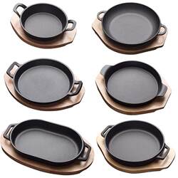 Cheese Steak Rice Teppanyaki Small Portion Grill Single-Person Outdoor Mini Grill Pan Korean Cast Iron Pan Commercial Barbecue Skillet