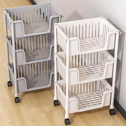 Tool Rack Organizer, Baby Storage Cart, Snack Rack, Multi-Layer Living Room Storage, Mobile Vegetable Basket for Home Use
