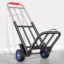 Folding Handcart for Home Use, Shopping, Grocery Shopping, Market Stall Setup, Lightweight Portable Luggage Cart, and Cargo Transport