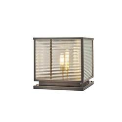 All-copper pillar lamp solar villa garden lamp gate pillar wall lamp outdoor waterproof modern simple lamp