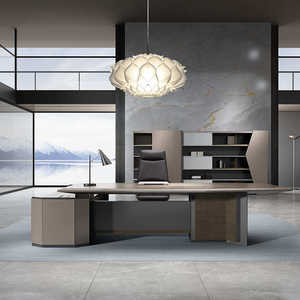 
Office furniture boss desk president desk simple modern manager painted executive desk table and chair combination manufacturer wholesale